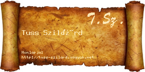 Tuss Szilárd névjegykártya