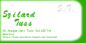 szilard tuss business card